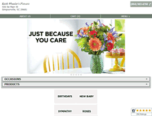 Tablet Screenshot of keithwheelersflowers.com